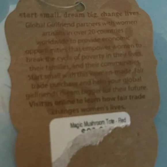 Fair trade Women Made Mushroom Tote, 100% Cotton - Picture 5 of 9